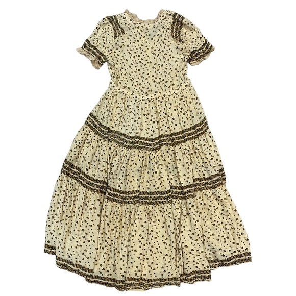 Free People Rare Feelings Maxi Dress in Neutral Cream Size Extra Small - Picture 4 of 12